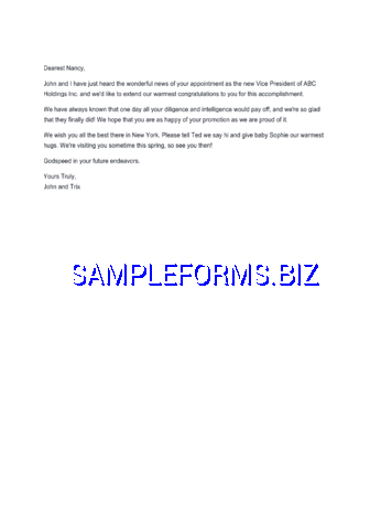 Sample Congratulatory Letter docx pdf free